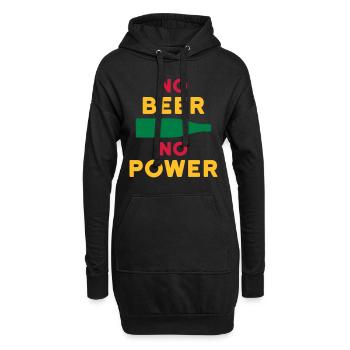 Pas de bière pas d’alimentation (bouteille de bière) - Sweat-shirt à capuche long Femme - noir - Devant