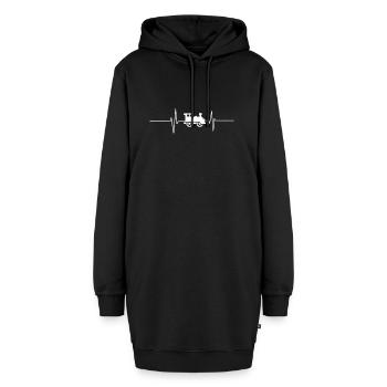 Eisenbahn Dampflok Lokomotive Schaffner Lokführer - Hoodie-Kleid - Schwarz - Vorne
