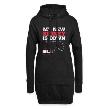 Organspender Nierenkrankheit Nierentransplantation - Hoodie-Kleid - Schwarz - Vorne