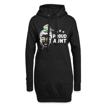 LGBT Stolze Tante - Hoodie-Kleid - Schwarz - Vorne