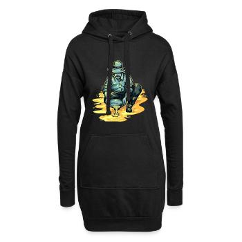 Goldsucher Goldmine Goldwäscher Goldrausch - Hoodie-Kleid - Schwarz - Vorne