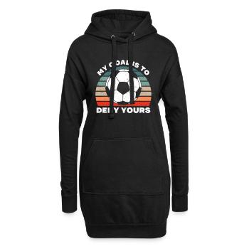 Fußballspieler Torwart Fußball Keeper Tor Elfmeter - Hoodie-Kleid - Schwarz - Vorne