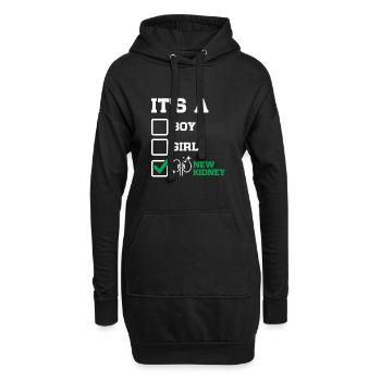 Donneur d’organe Maladie rénale Rein Donneur rein Rein - Sweat-shirt à capuche long Femme - noir - Devant