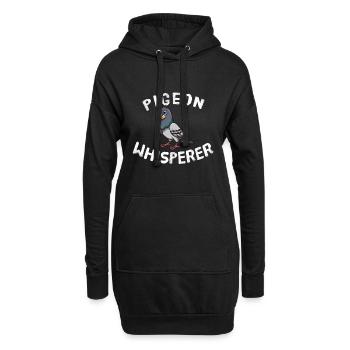 Pigeon Chuchoteur Pigeons Oiseaux Amateurs d’oiseaux - Sweat-shirt à capuche long Femme - noir - Devant