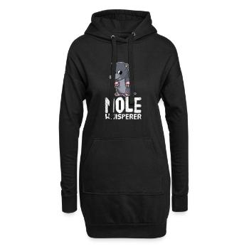 Funny Mole Lover Mole Whisperer - Hoodie Dress - black - Front