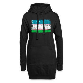 Sahara Occidental Bandiera Drapeau Paix Vintage - Sweat-shirt à capuche long Femme - noir - Devant