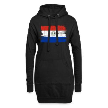 Drapeau du Paraguay Drapeau de la paix Vintage - Sweat-shirt à capuche long Femme - noir - Devant