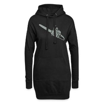 Tronçonneuse 2 - Sweat-shirt à capuche long Femme - noir - Devant