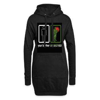 Cadeau de guerre de la marine de la police militaire des forces armées de Mariens - Sweat-shirt à capuche long Femme - noir - Devant
