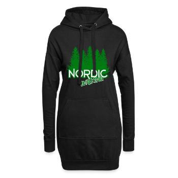 Nordic Walking Fitness Wandern Berg Sport Geschenk - Hoodie-Kleid - Schwarz - Vorne