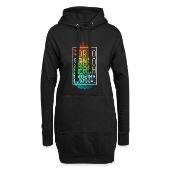 Porto Santo Madeira Portugal Ananas Urlaub Reisen - Hoodie-Kleid - Schwarz - Vorne