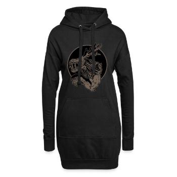 Cadeau de bête Animal Cryptid Wendigo Monster Demon - Sweat-shirt à capuche long Femme - noir - Devant