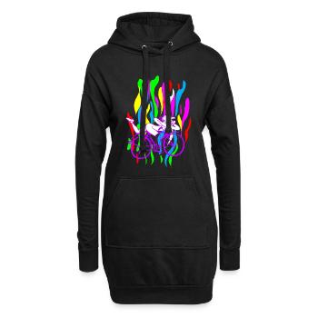 Lsd Trip Acid Droge Drogen Halluzinogen Geschenk - Hoodie-Kleid - Schwarz - Vorne