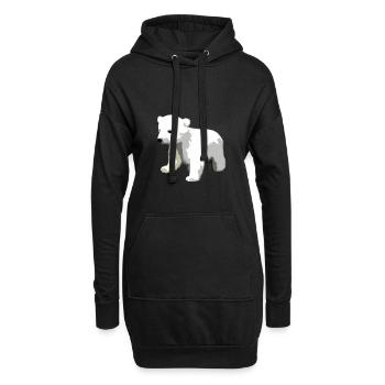 Ours de glace Mammifères marins Sanglier Cadeau animal polaire - Sweat-shirt à capuche long Femme - noir - Devant