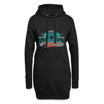 Boîte maison de référence audiophile haut de gamme vintage - Sweat-shirt à capuche long Femme - noir - Devant