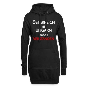 Österreich - Land - Ungarn - Spruch - Hoodie-Kleid - Schwarz - Vorne