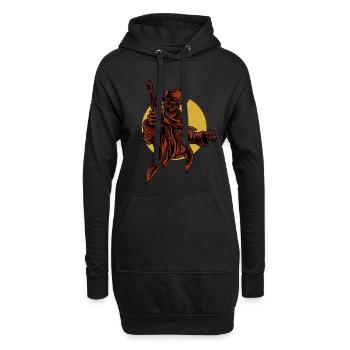 Cowboy Skull Head Face Bones Skeleton Cowboy Cadeau - Sweat-shirt à capuche long Femme - noir - Devant