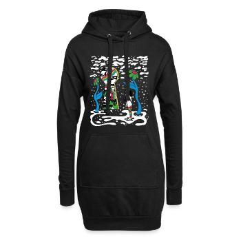Cadeau psychédélique de festival coloré de Hippie Trippy - Sweat-shirt à capuche long Femme - noir - Devant