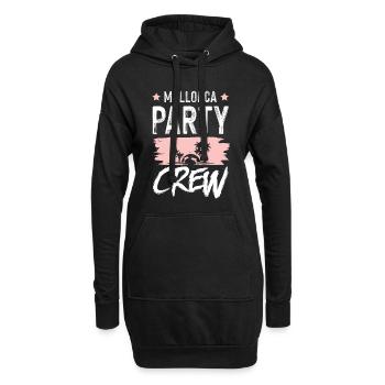 Mallorca Party Crew - Hoodie-Kleid - Schwarz - Vorne