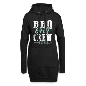 grillen bbq - Hoodie-Kleid - Schwarz - Vorne