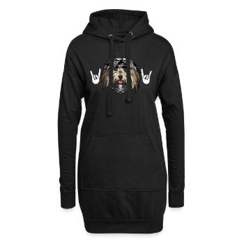 havaneser - Hoodie-Kleid - Schwarz - Vorne