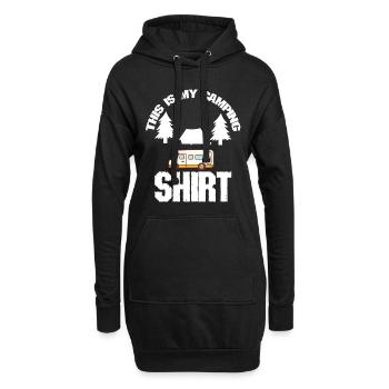 Camping Zitat Das ist mein Camping - Hoodie-Kleid - Schwarz - Vorne