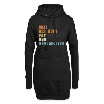Beschder Papa Vatertag Schwäbisch Grillmeister - Hoodie-Kleid - Schwarz - Vorne