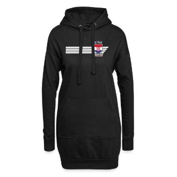 Croatie Hrvatska Patriotism Football Fan Jersey - Sweat-shirt à capuche long Femme - noir - Devant