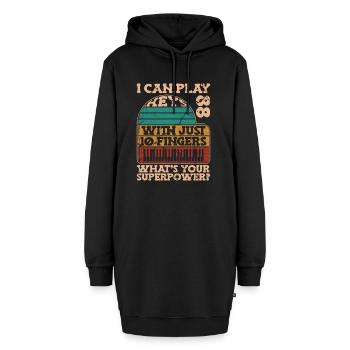 Piano Klavier Instrument de piano - Sweat-shirt à capuche long Femme - noir - Devant