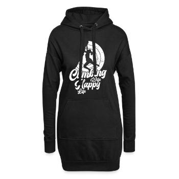 Escalade Escalade Grimpeurs Bloc Alpinistes - Sweat-shirt à capuche long Femme - noir - Devant