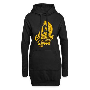 Escalade Escalade Grimpeurs Bloc Alpinistes - Sweat-shirt à capuche long Femme - noir - Devant
