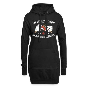 I'm Really A Yarn In A Human Costum Knitting - Hoodie Dress - black - Front