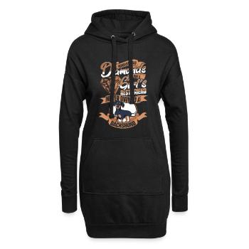 Chien de berger allemand - Sweat-shirt à capuche long Femme - noir - Devant