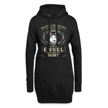 Husky Siberian Husky Hund Hundehalter - Hoodie-Kleid - Schwarz - Vorne