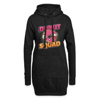 Donut Donuts Süßigkeiten Bagel - Hoodie-Kleid - Schwarz - Vorne
