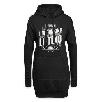 Gewichtheben Fitness Bodybuilding Gewichtheber - Hoodie-Kleid - Schwarz - Vorne