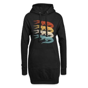 Alligator Krokodil Gator Reptilien Tier Alligator - Hoodie-Kleid - Schwarz - Vorne