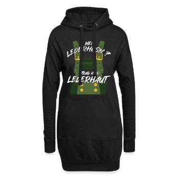 Bayrische Lederhosen Ersatz Hirsch Volksfest - Hoodie-Kleid - Schwarz - Vorne