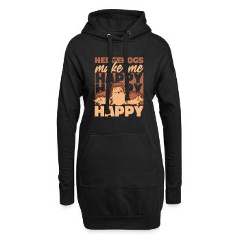 Hérisson Épineux Animal Hérisson - Sweat-shirt à capuche long Femme - noir - Devant