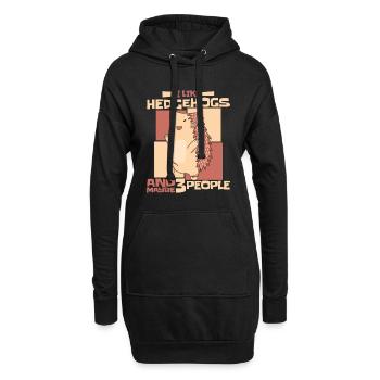 Hérisson Épineux Animal Hérisson - Sweat-shirt à capuche long Femme - noir - Devant