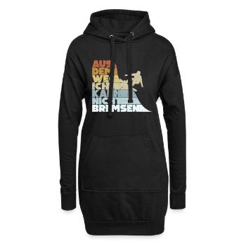 Aus Dem Weg Ich Kann Nicht Bremsen Ski Alpin - Hoodie-Kleid - Schwarz - Vorne