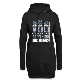 Schmetterling Monarchfalter Bunt Schmetterlinge - Hoodie-Kleid - Schwarz - Vorne