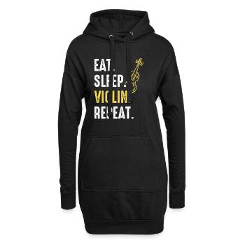 Violine Geige Violinist Instrument - Hoodie-Kleid - Schwarz - Vorne