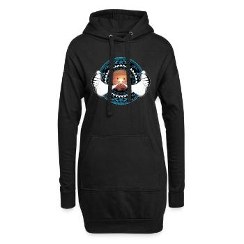 Mantarochen Hawaiianisch - Hoodie-Kleid - Schwarz - Vorne