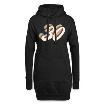 30ème anniversaire vintage - Sweat-shirt à capuche long Femme - noir - Devant