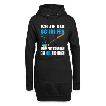Sauna Saunieren Wellness - Hoodie-Kleid - Schwarz - Vorne