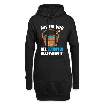 Aus dem Weg der Schöpfer kommt - Hoodie-Kleid - Schwarz - Vorne