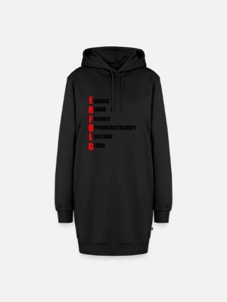 Erfolg - Hoodie-Kleid - Schwarz