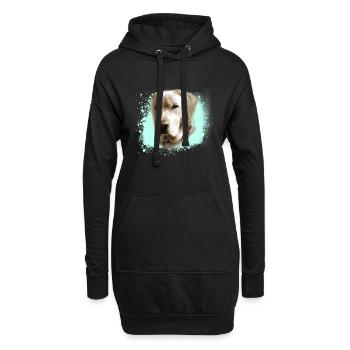 Labrador, Golden Retriever, graffit, malerei - Hoodie-Kleid - Schwarz - Vorne
