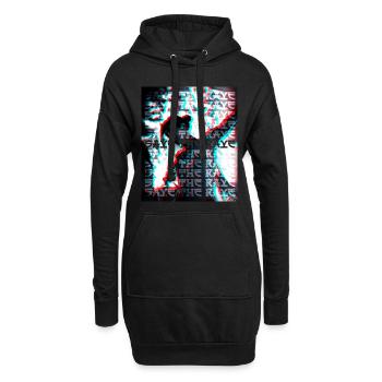 Techno Aesthetic Goth Japan Save The Rave - Hoodie-Kleid - Schwarz - Vorne